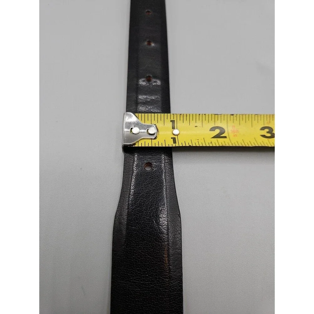 Men's Black Asian Buffalo Belt Handcrafted In USA 31.5 Clint Orms Silversmith